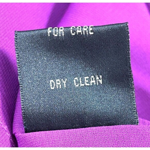 Artelier Nicole Miller Dress Women 12 Linen Purple Surplice Ruched Bodycon Tank - Picture 12 of 12